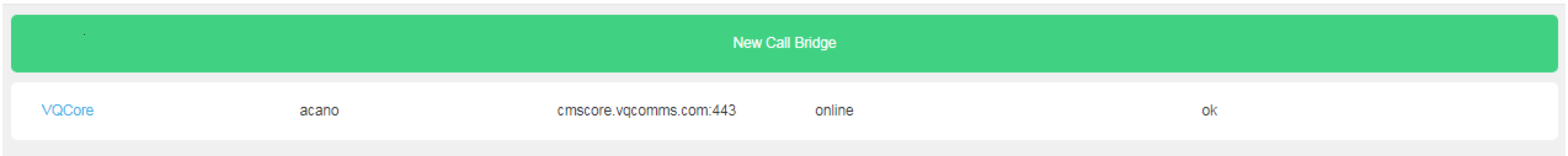 Setting Call Bridge offline/online